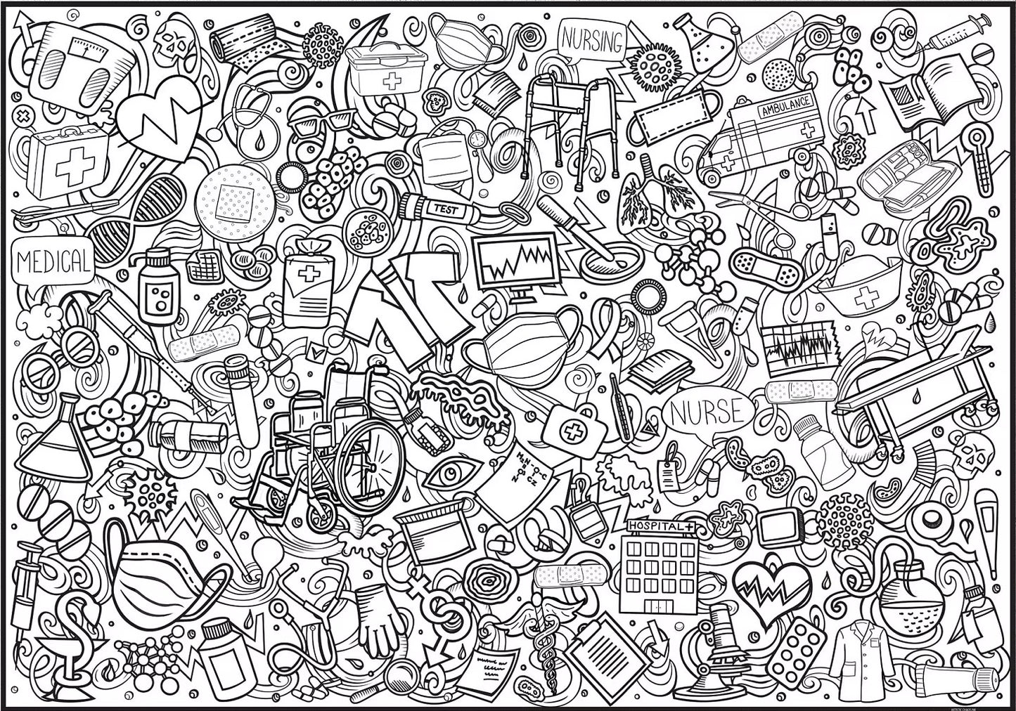 PERSONALIZED Premium Medical Coloring Poster
