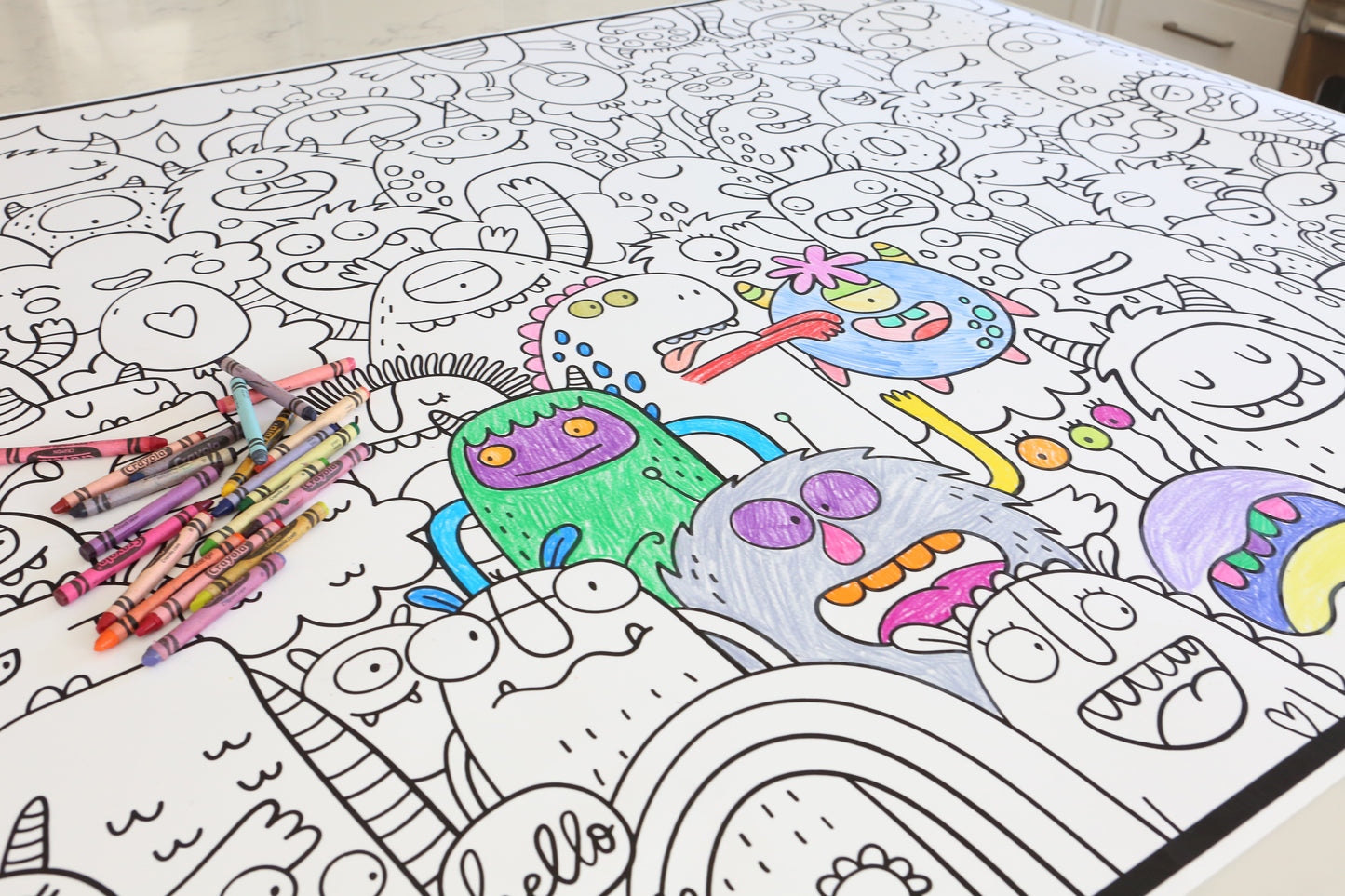 Monsters Premium Giant Coloring Poster