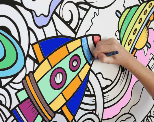 Giant Outer Space Coloring Poster | Huge Galaxy Coloring Poster