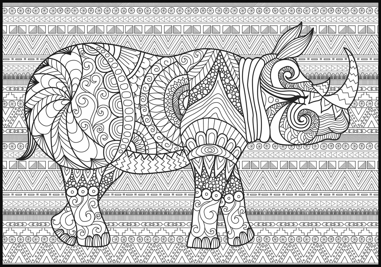 Rhino Giant Premium Coloring Poster