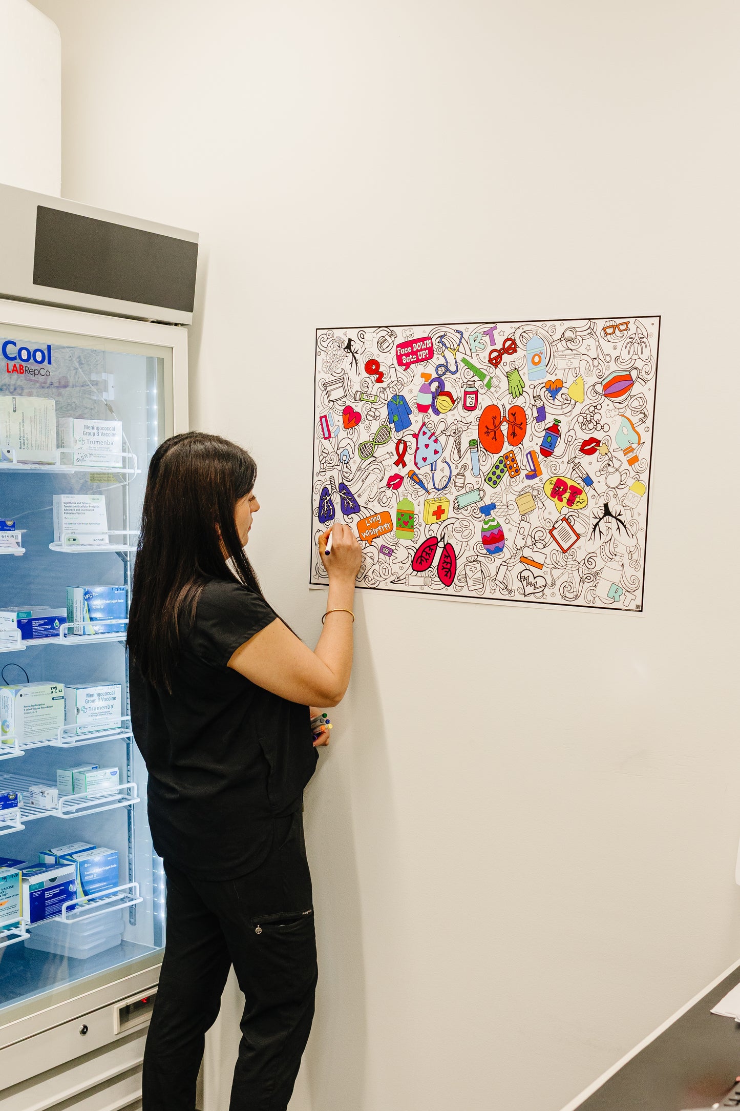 PERSONALIZED Respiratory Therapy Coloring Poster - Pulmonary Rehab Week Celebrations, Group coloring Poster