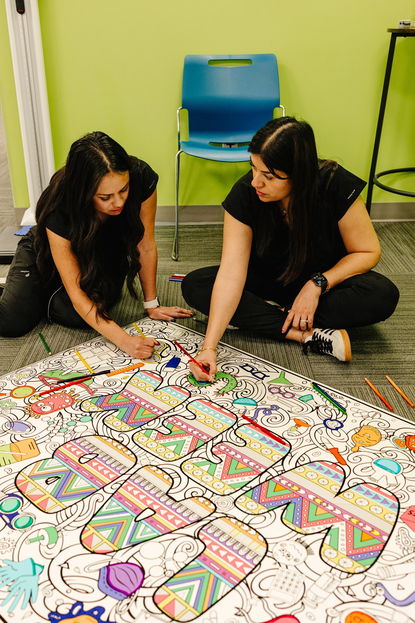 Lab Week Giant Coloring Poster – Medical Laboratory Appreciation Wall Art, Large Group Coloring Activity for Lab Staff & Healthcare Teams