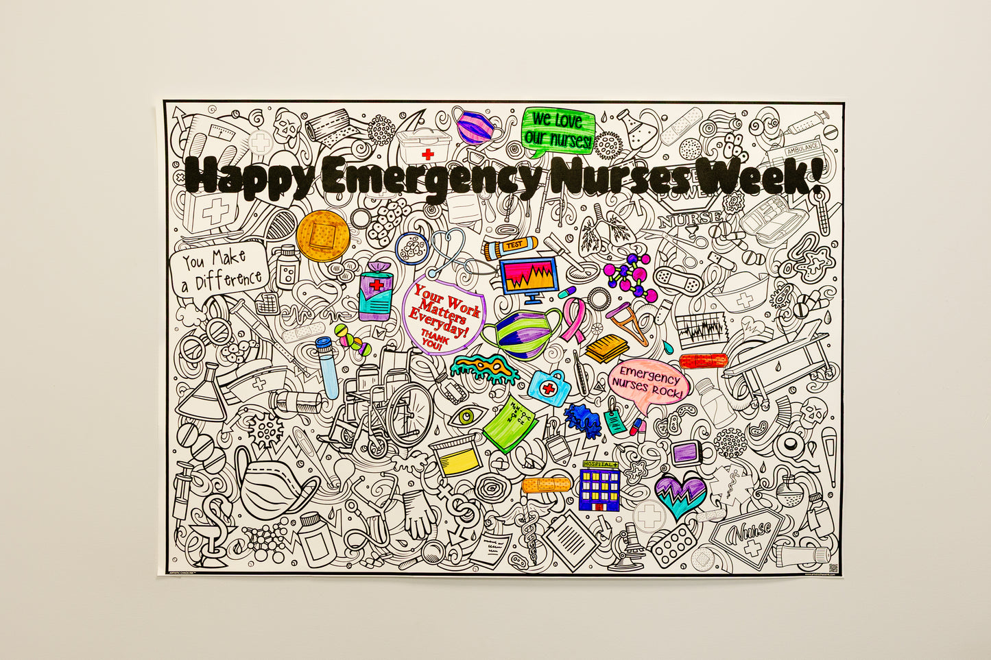 PERSONALIZED  Nurses Giant Coloring Poster | Team Coloring