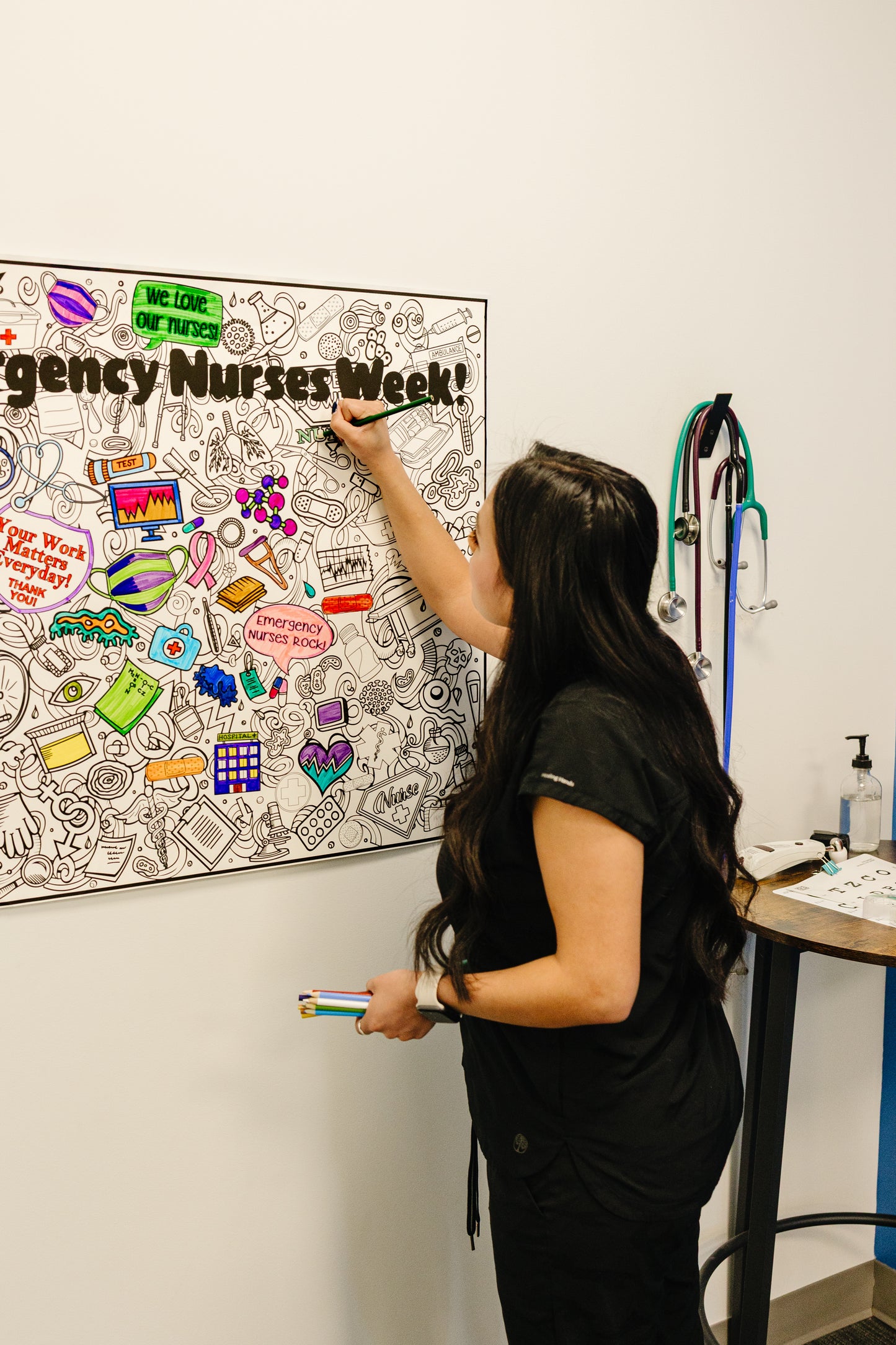 Giant ER NURSE WEEK Coloring Poster | Emergency Nurse Poster
