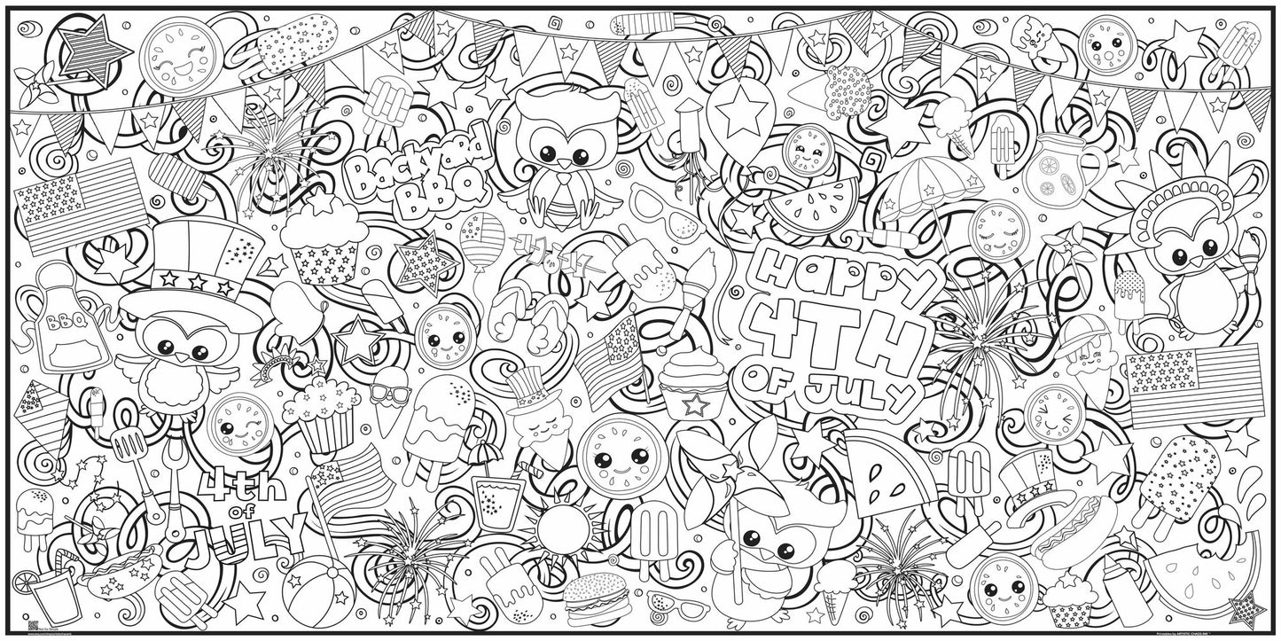 4th of July Holiday Coloring Posters