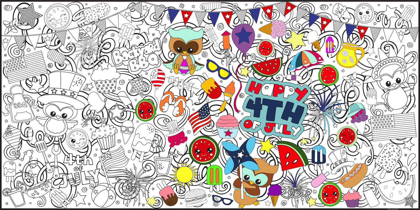 4th of July Holiday Coloring Posters