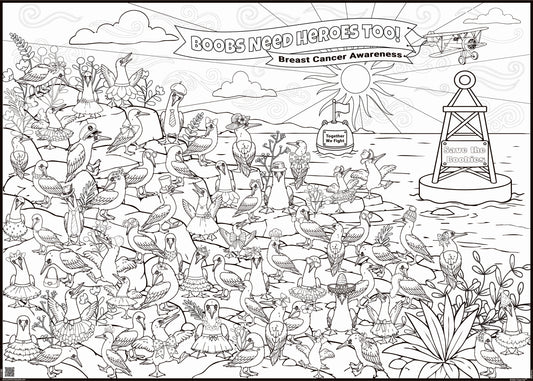 Breast Cancer Awareness Coloring Poster | Kick Cancer