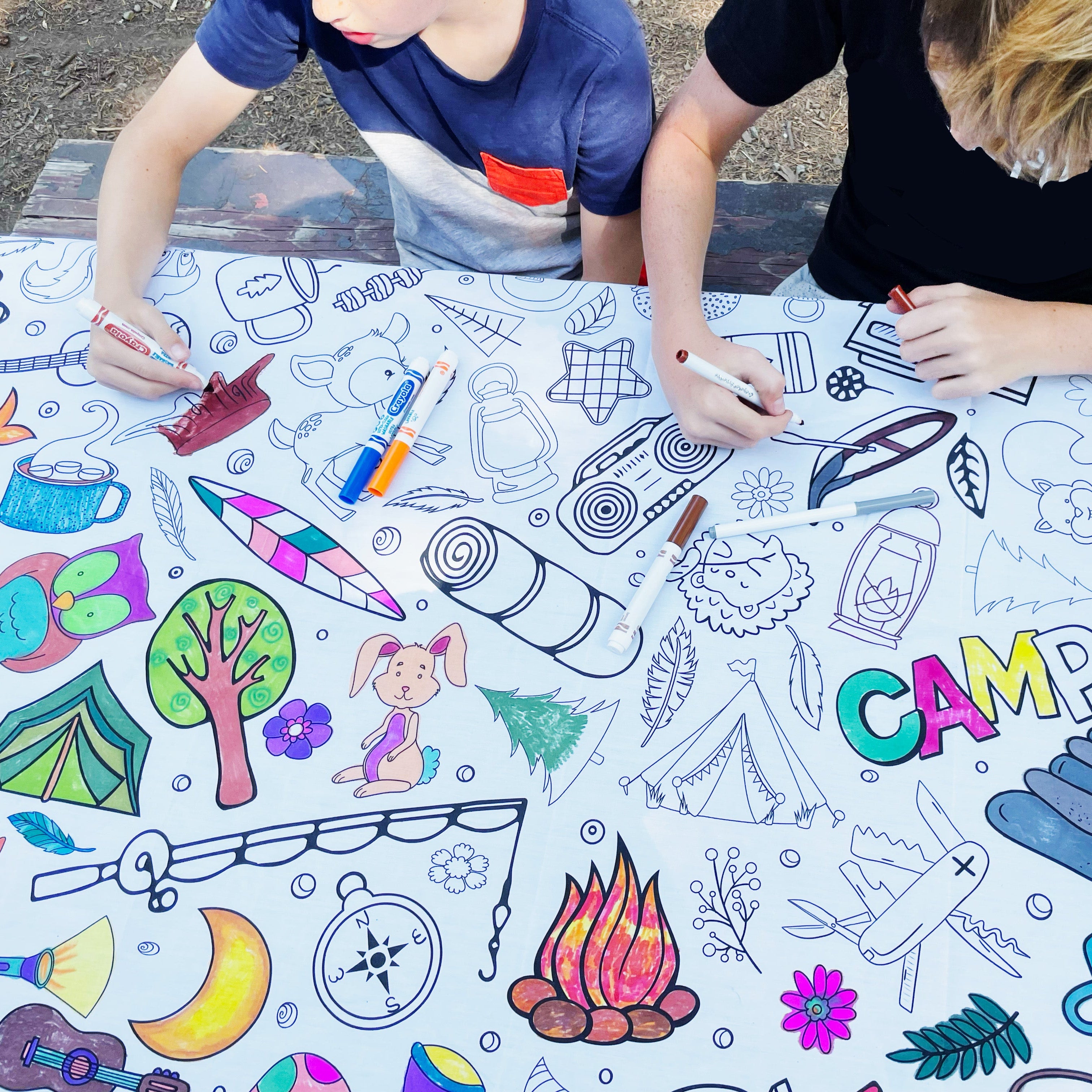 Reusable Fabric Coloring Tablecloths - Artistic Chaos – Artistic Chaos Ink