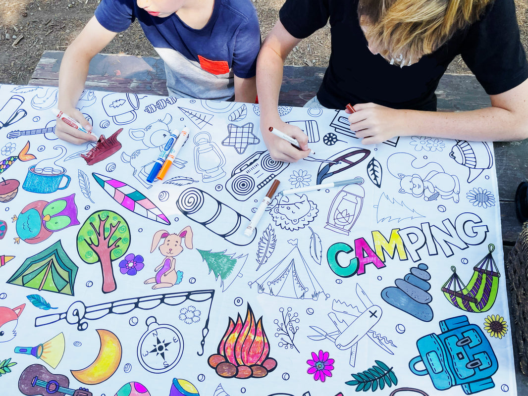 Reusable Fabric Coloring Tablecloths - Artistic Chaos