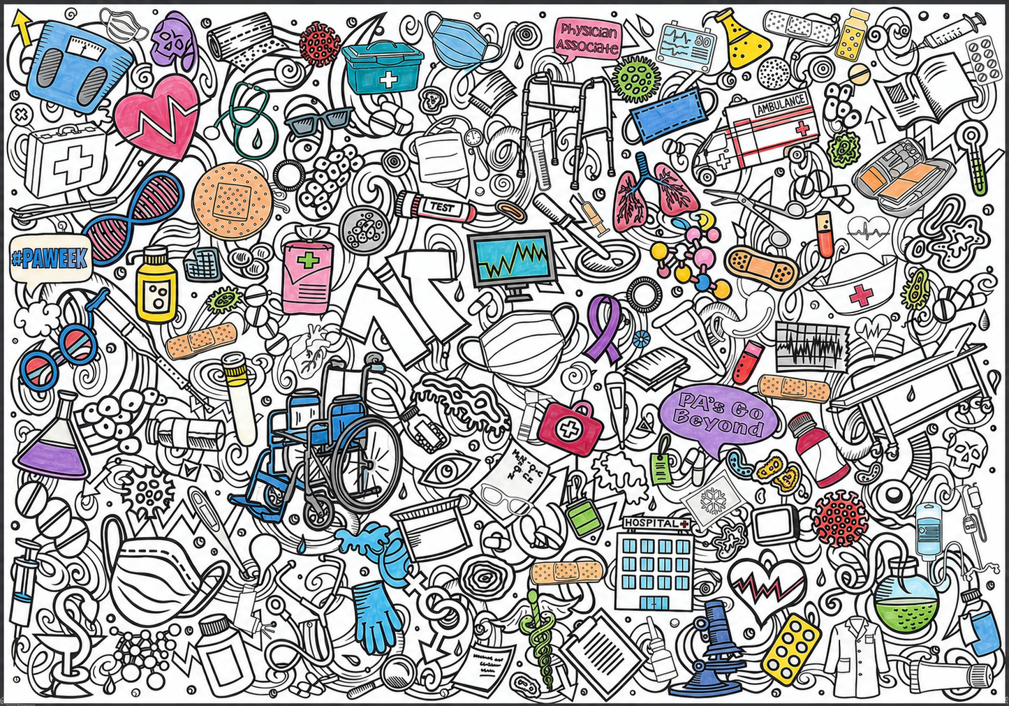 Giant PA Week Coloring Poster for Groups | #PA WEEK