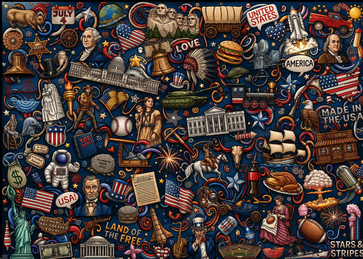 Personalized Giant USA History Coloring Poster  | Educational Fun