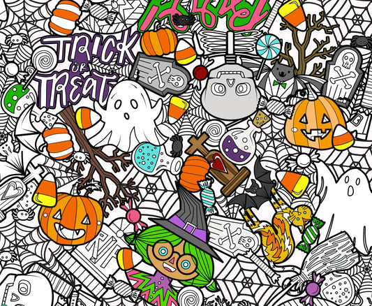 Premium Giant Costume Party Coloring Poster