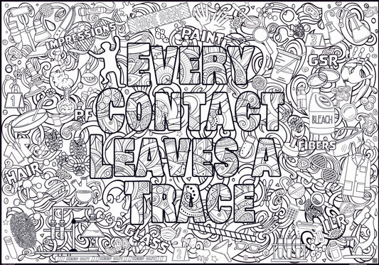 PERSONALIZED Crime Lab Giant Coloring Poster - Forensics Lab Week Celebrations Coloring Activity