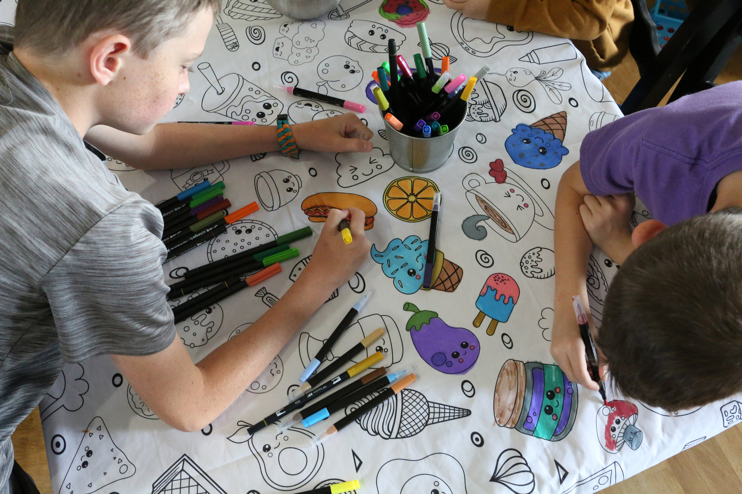Food Coloring Tablecloth