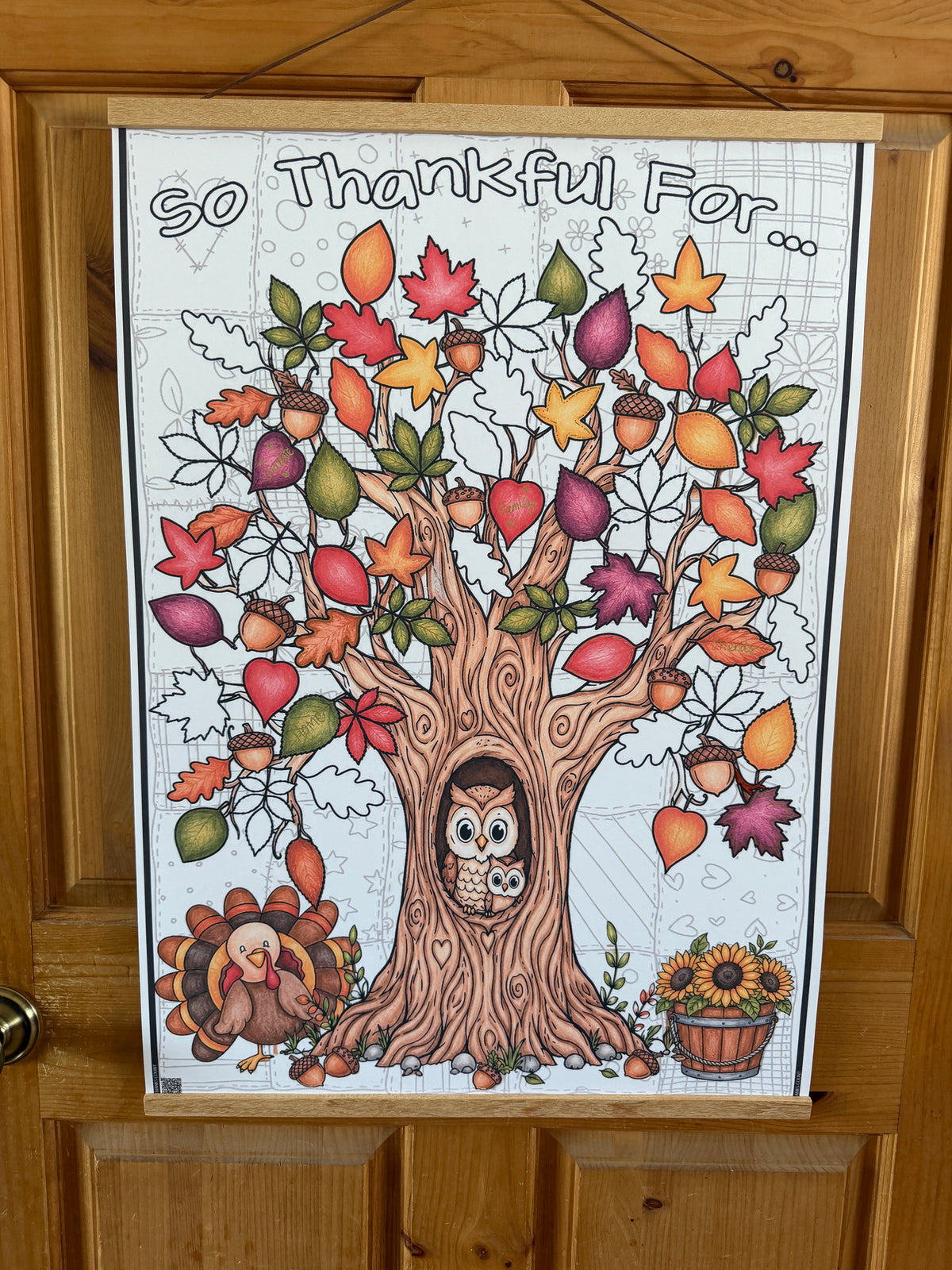Thankful, Tree, Countdown, Leaves, Fall, Autumn, Thanksgiving, Owl, Turkey, 