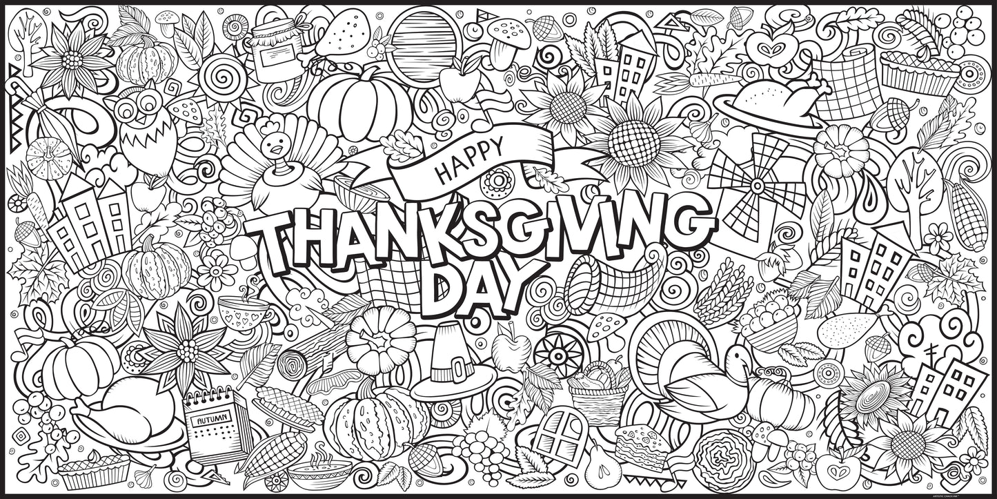 Thanksgiving Family Time Coloring Sheets