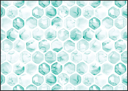 Reverse Coloring Poster - Hexagon - Premium Paper