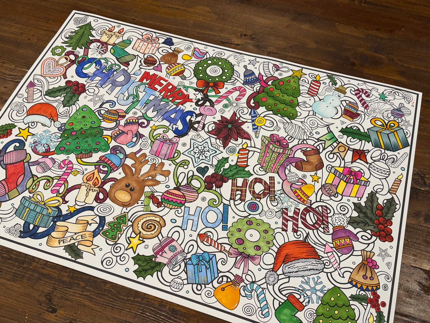 PERSONALIZED Christmas Coloring Poster | Christmas Coloring Fun
