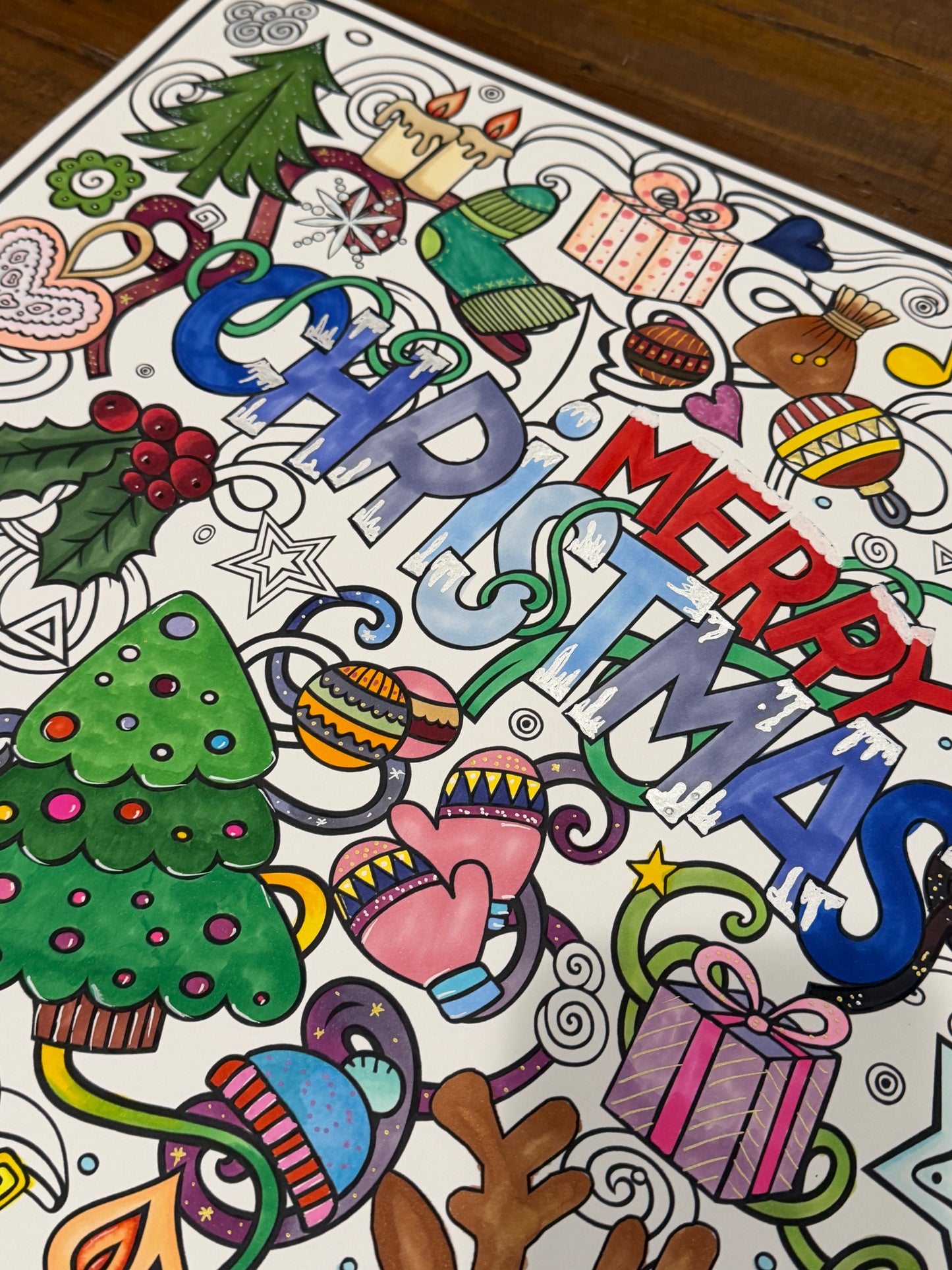 PERSONALIZED Christmas Coloring Poster | Christmas Coloring Fun