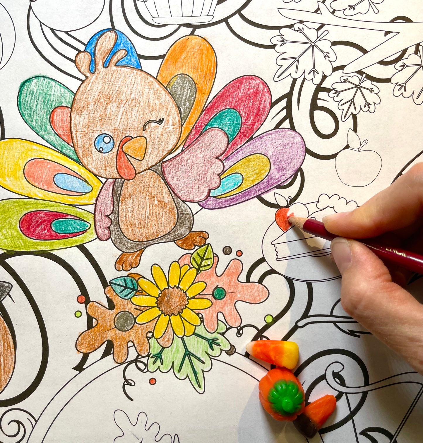 Thanksgiving Thankful CrittersEveryday Event Poster and Banner | Large Coloring & Activity Poster for Celebrations, Kids, and Parties