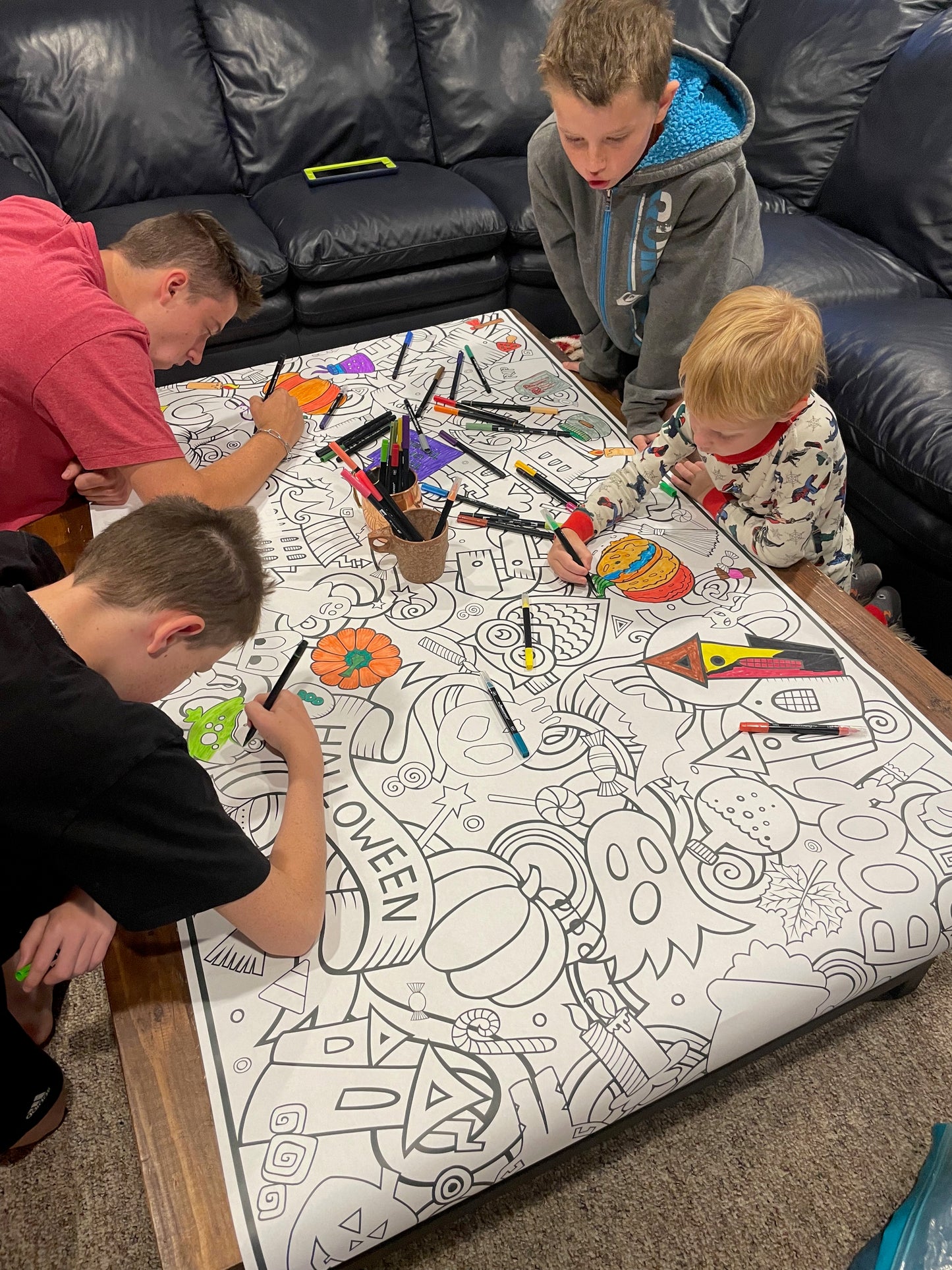 Halloween Everyday Event Poster and Banner | Large Coloring & Activity Poster for Celebrations, Kids, and Halloween Parties