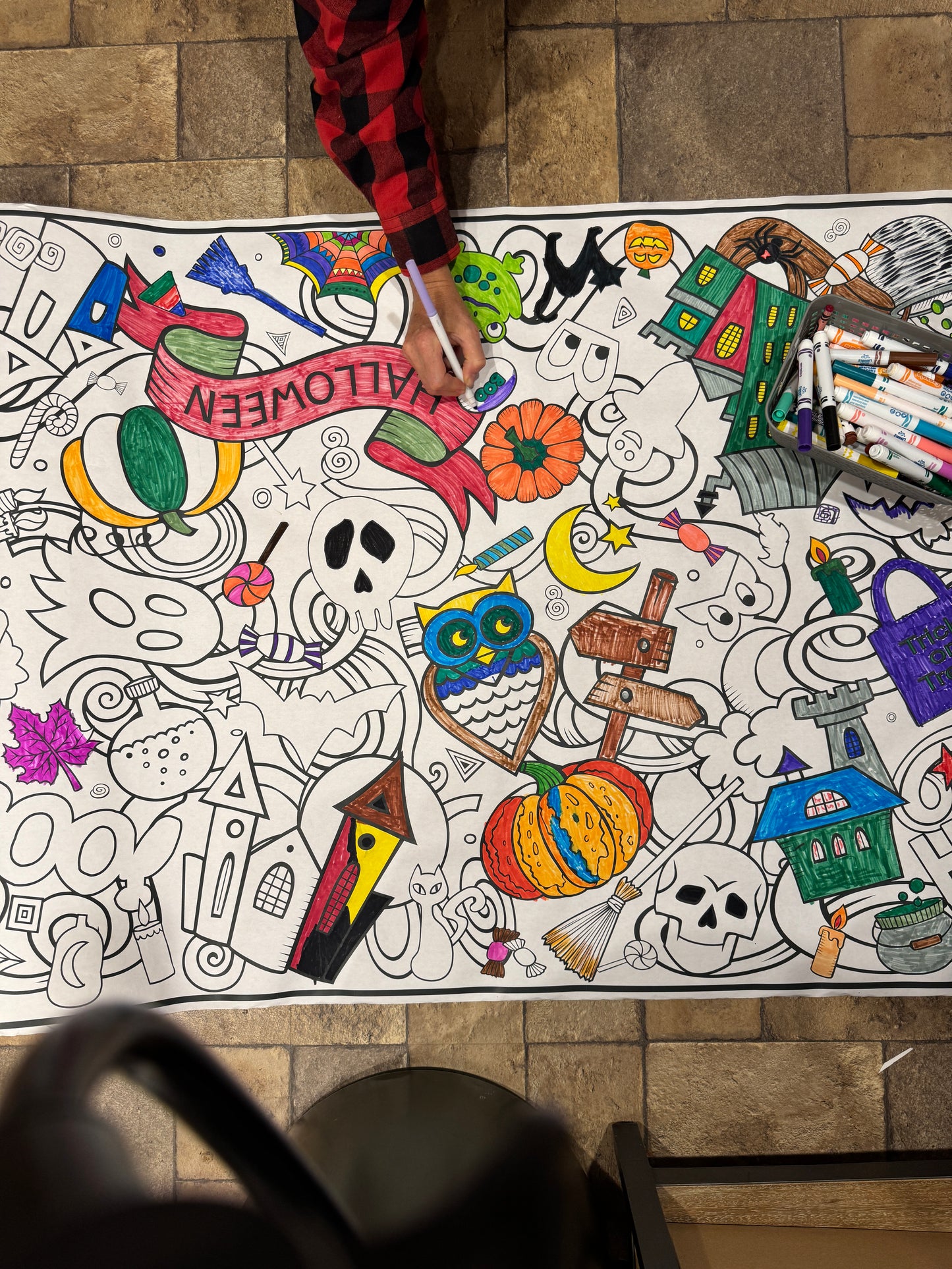 Halloween Everyday Event Poster and Banner | Large Coloring & Activity Poster for Celebrations, Kids, and Halloween Parties