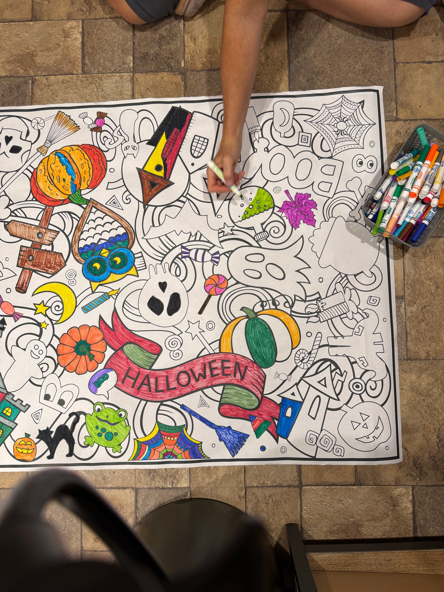Halloween Everyday Event Poster and Banner | Large Coloring & Activity Poster for Celebrations, Kids, and Halloween Parties