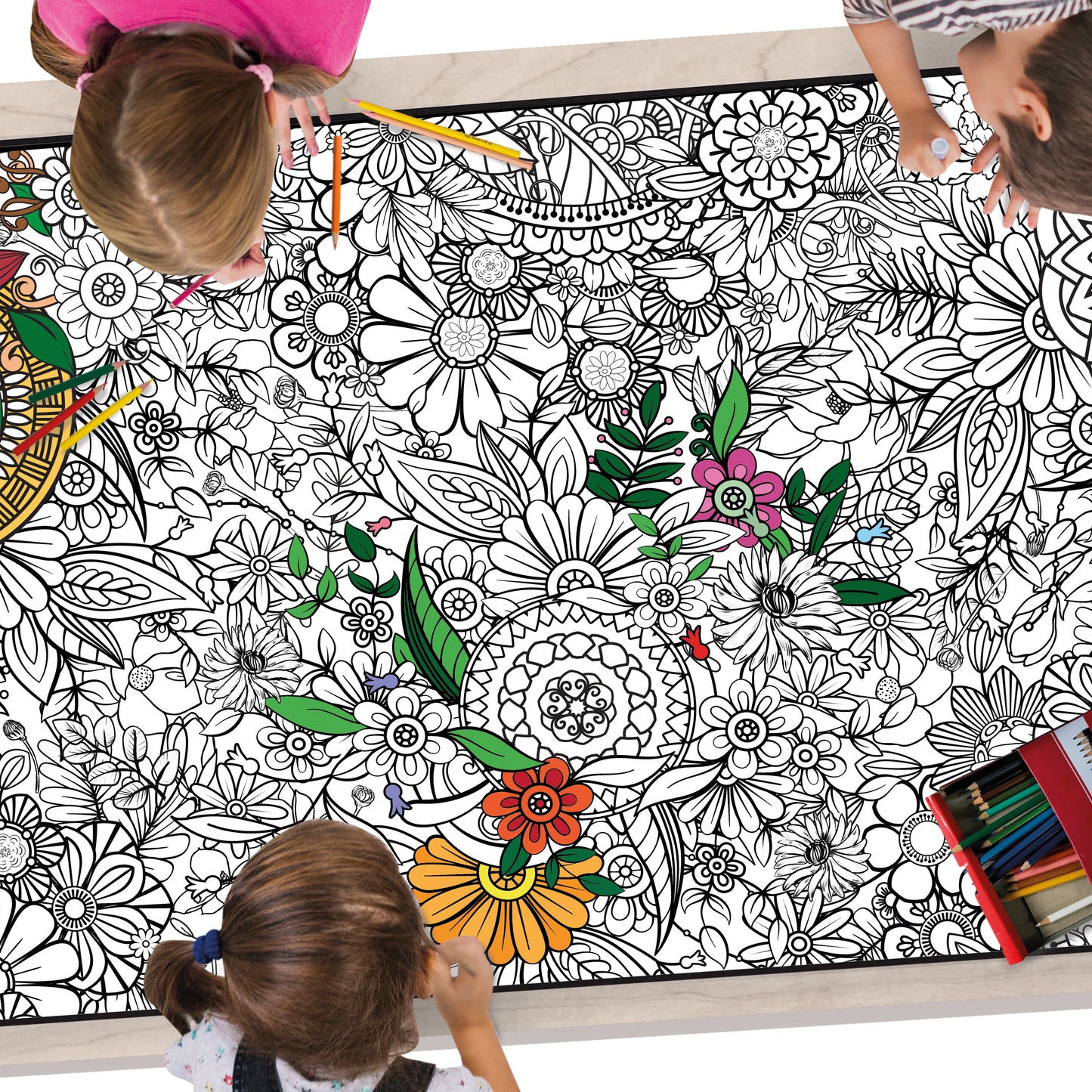 Classic Flower Coloring Poster