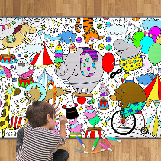 Premium Giant Circus Coloring Poster