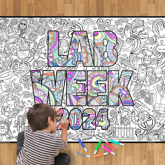 Premium Giant Lab Week with Year Coloring Poster