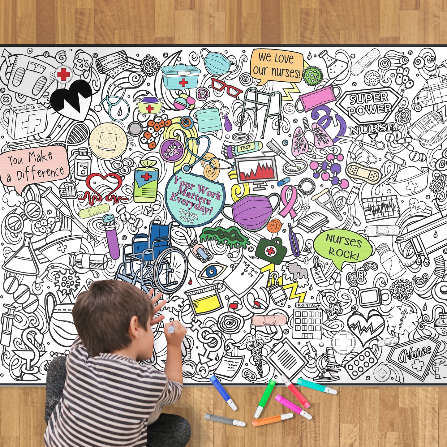 Nurse Appreciation Coloring Poster