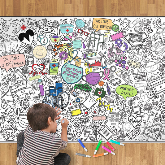 Nurse Appreciation Coloring Poster