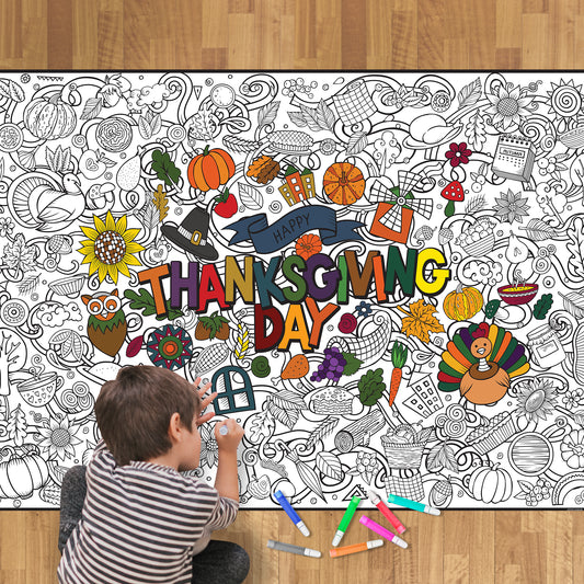 Premium Giant Thanksgiving Coloring Poster