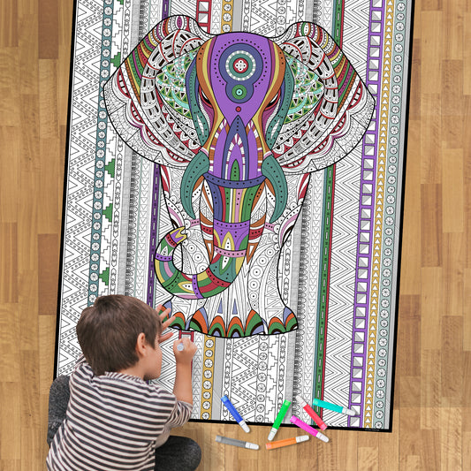 Premium Giant Elephant Coloring Poster
