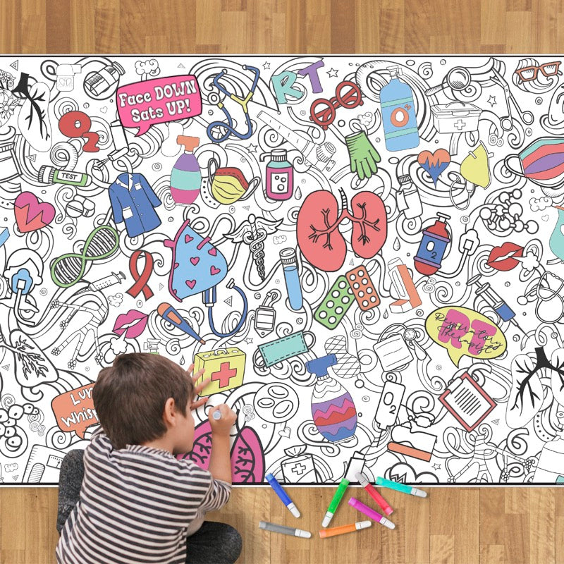 PERSONALIZED  Premium Respiratory Therapy Coloring Poster