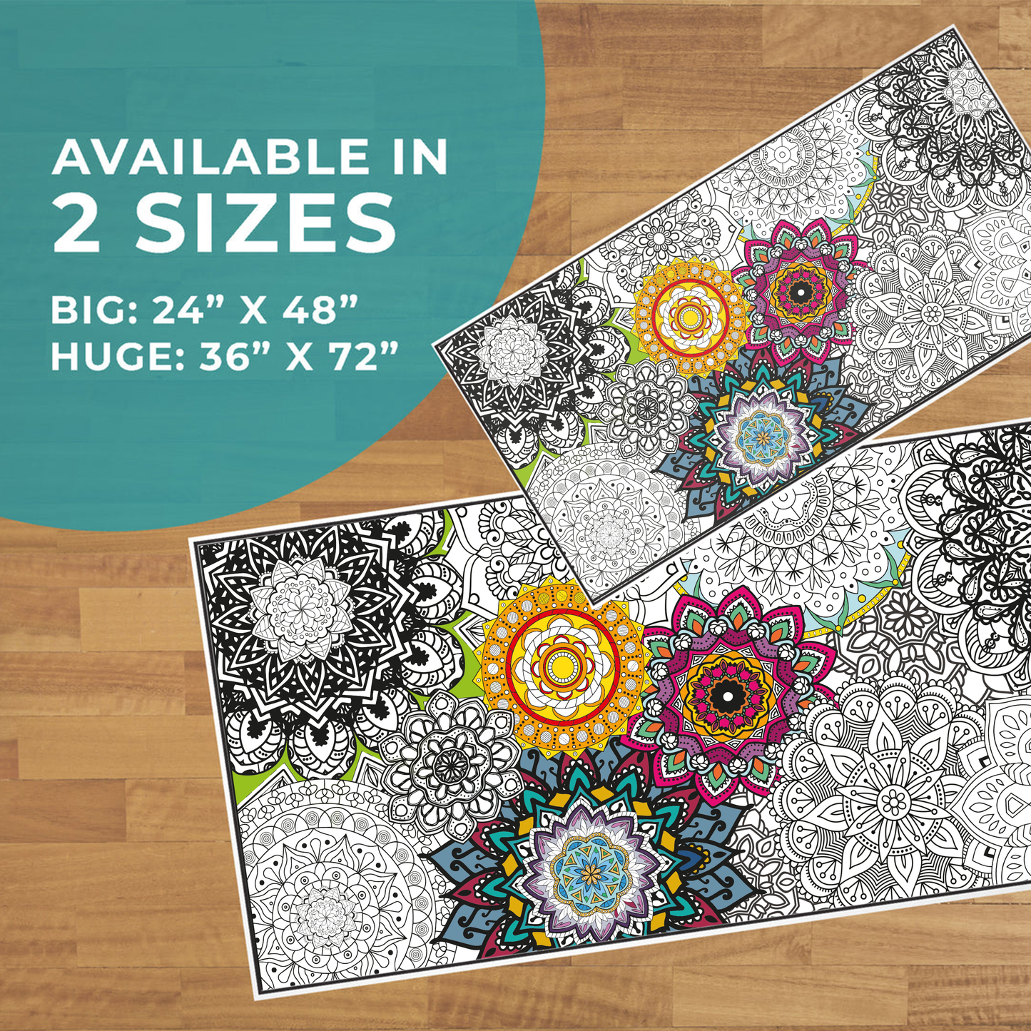 Classic Mandala Coloring Poster