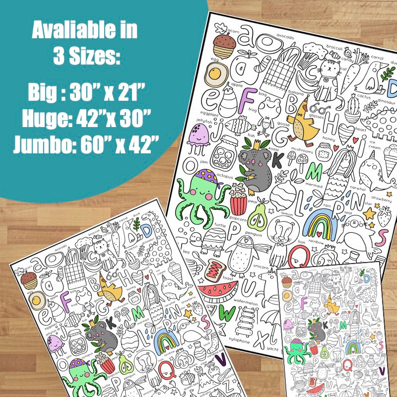 ABC's Giant Coloring Poster