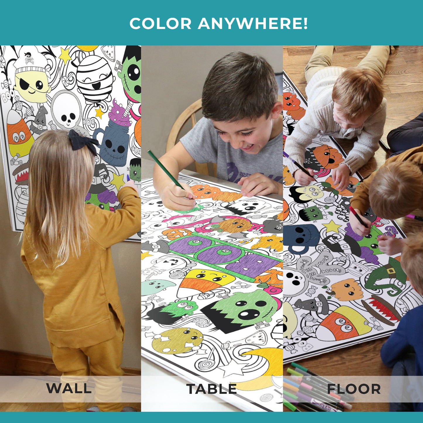 Halloween Coloring Poster