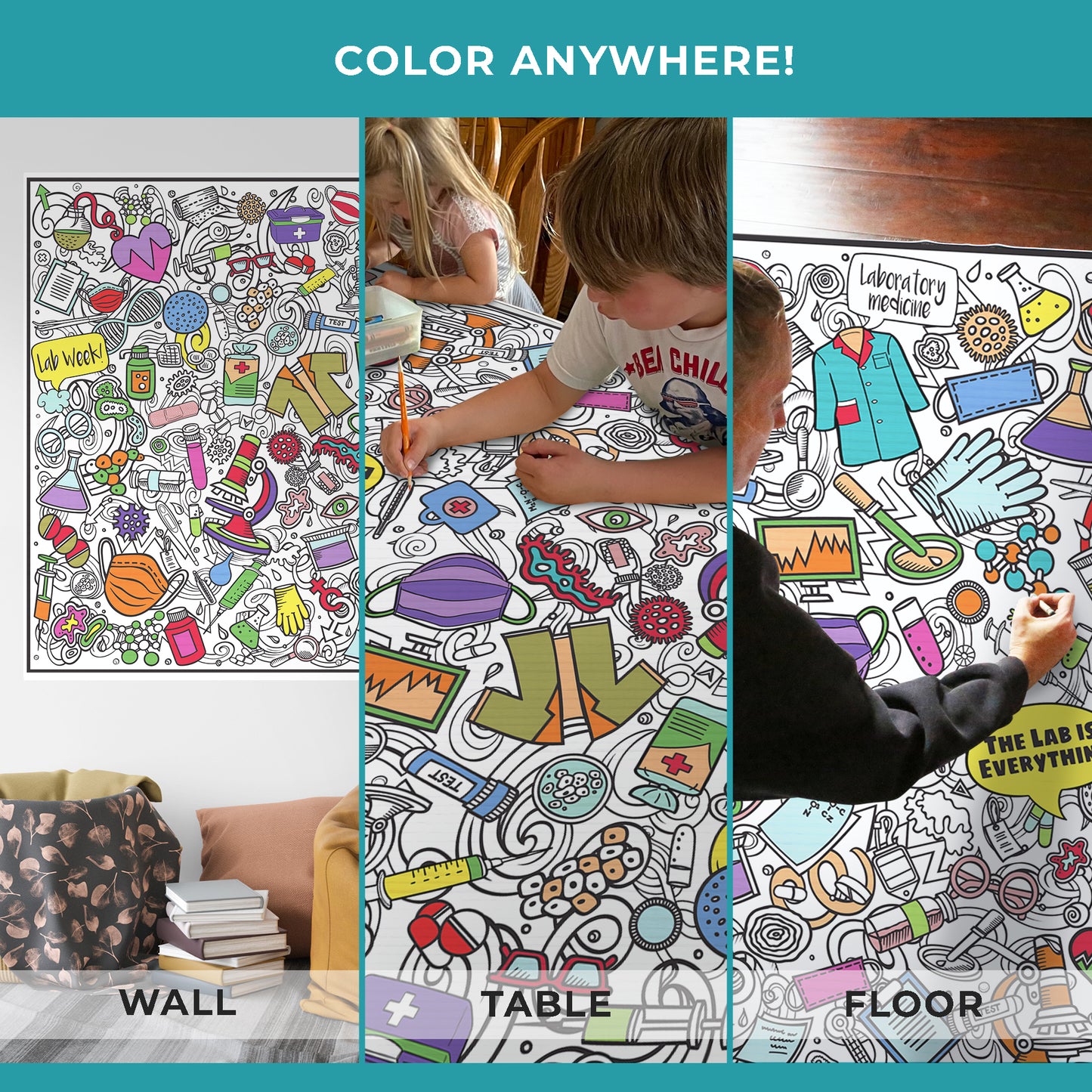 Premium Giant Lab Week Coloring Poster