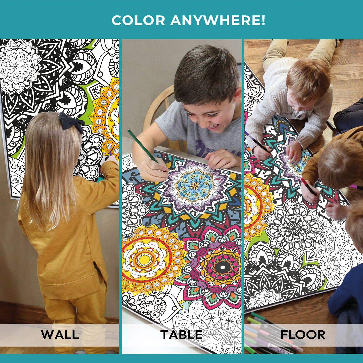Classic Mandala Coloring Poster