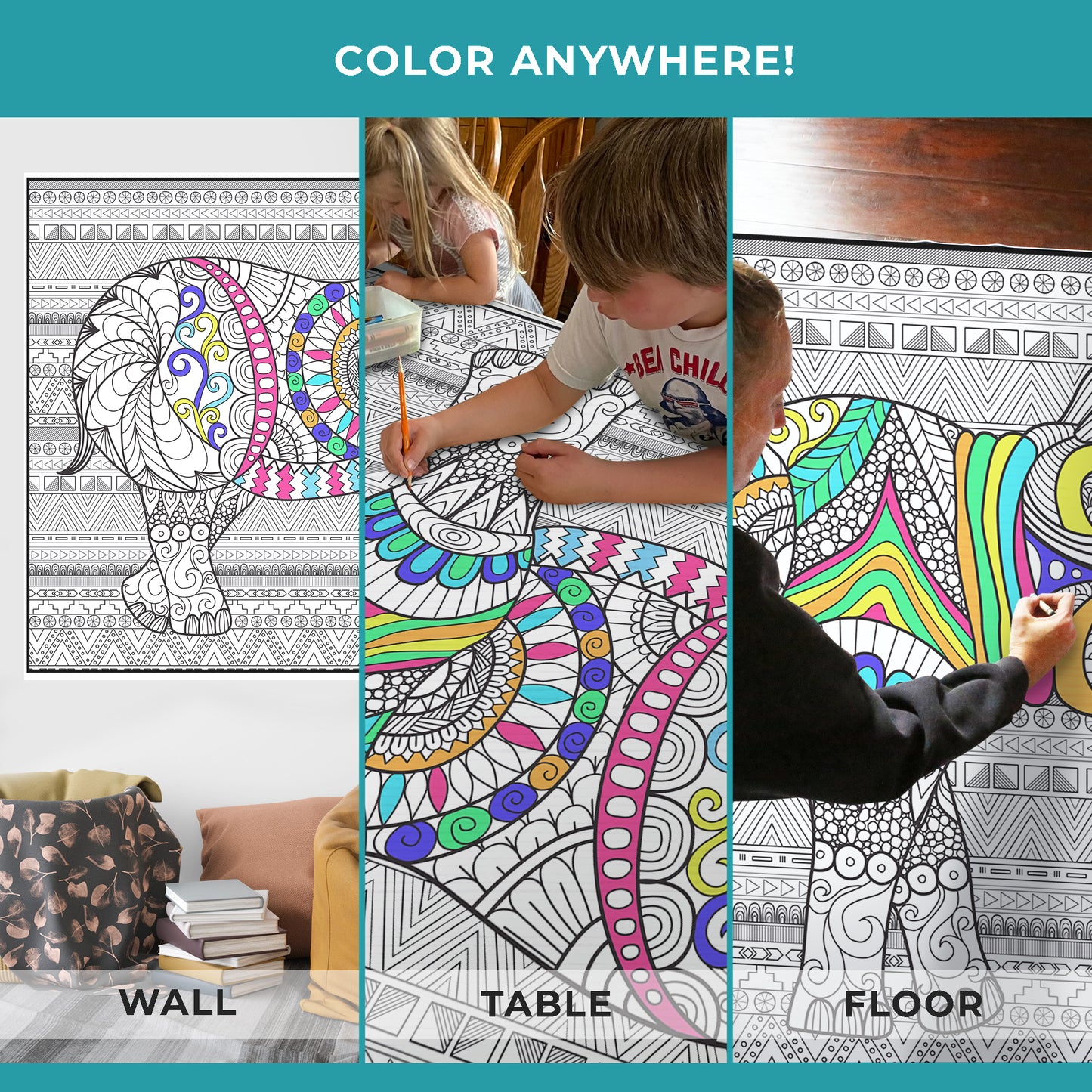 Rhino Giant Coloring Poster