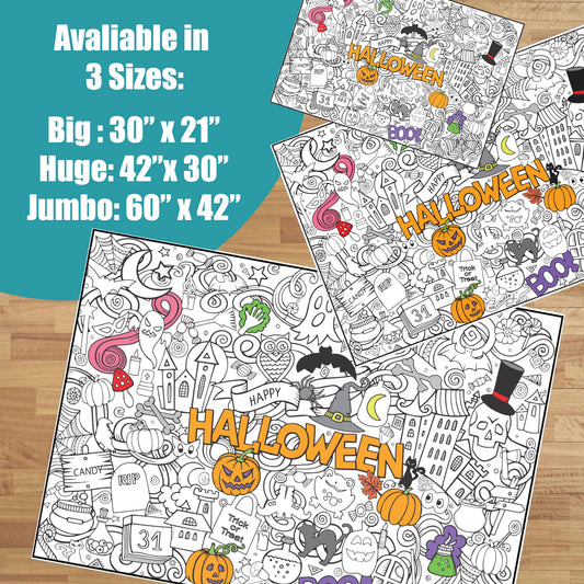 PERSONALIZED Halloween Coloring Poster | Halloween Coloring Fun