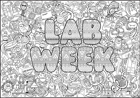 PERSONALIZED Lab Week 2026 Coloring Poster | Lab Celebration