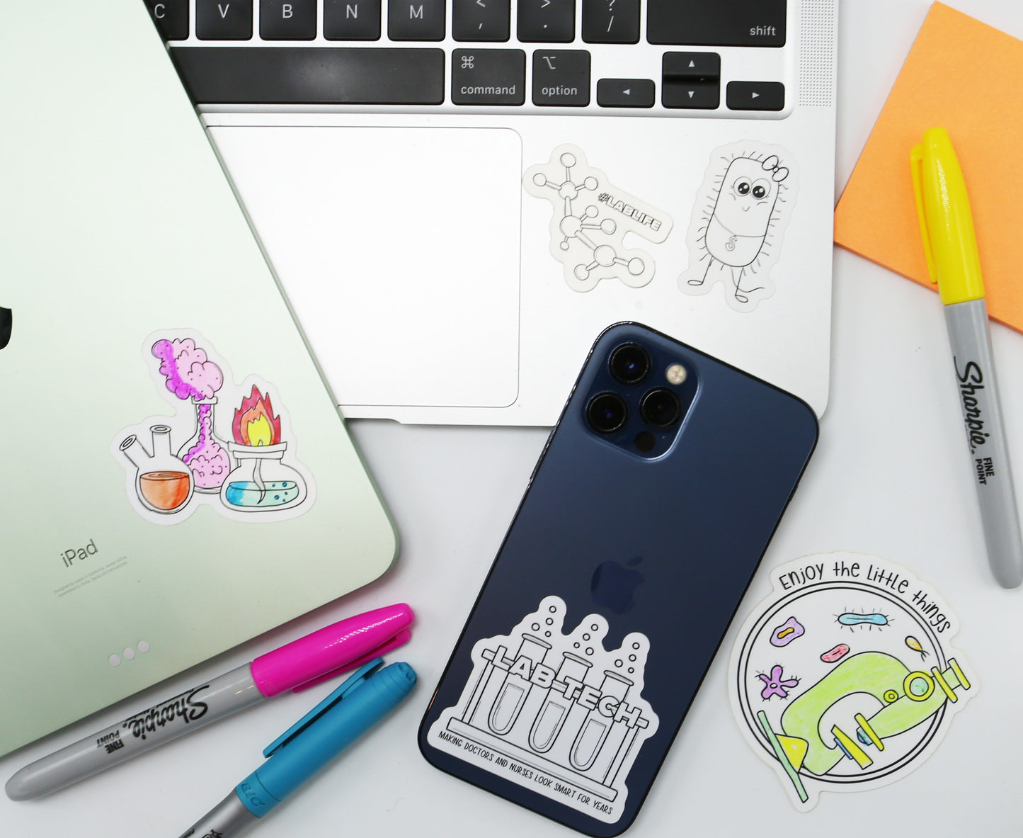 Laboratory Stickers Pack - U Color Lab Week Stack