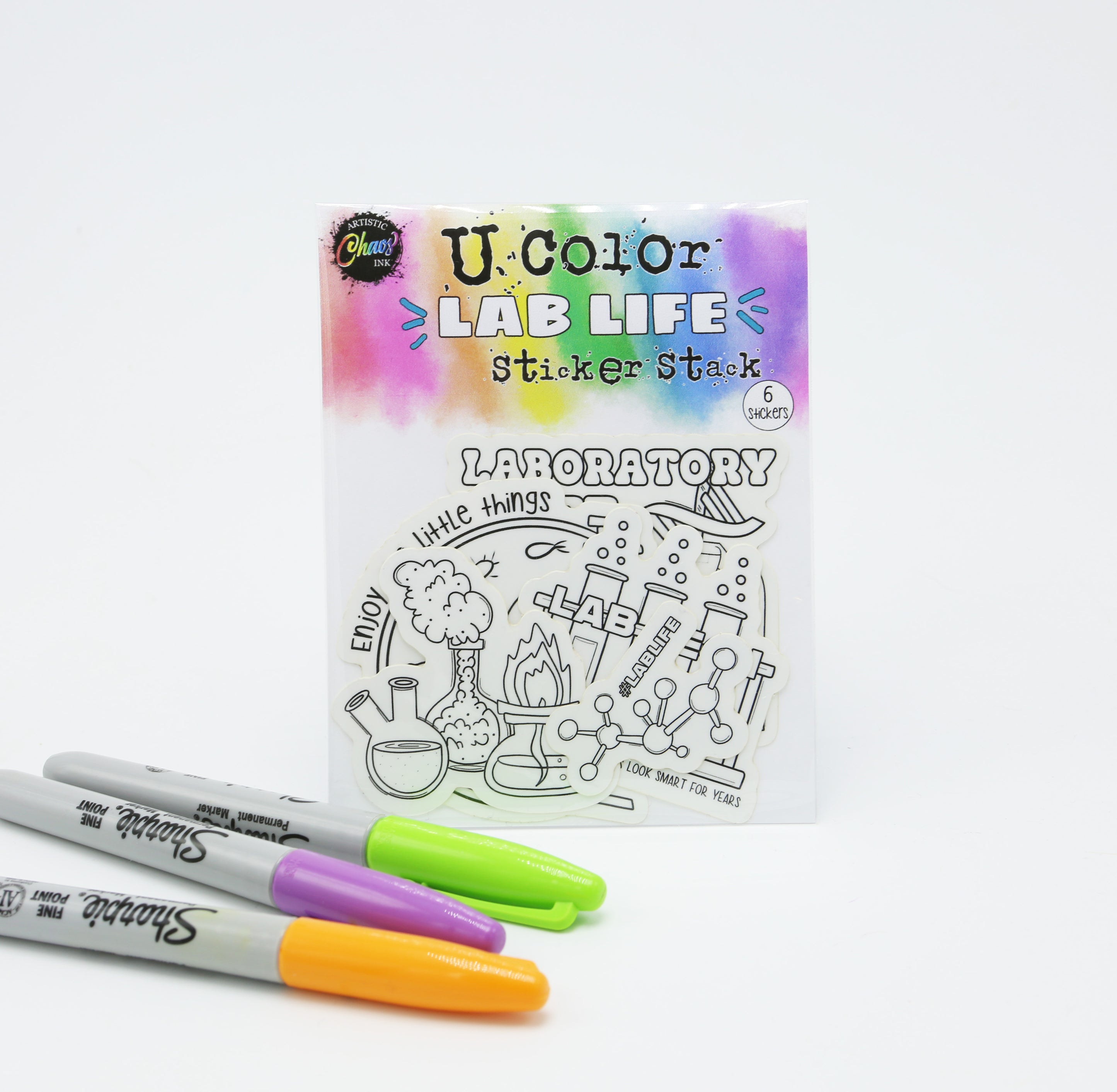 Laboratory Stickers Pack - U Color Lab Week Stack - Artistic Chaos ...