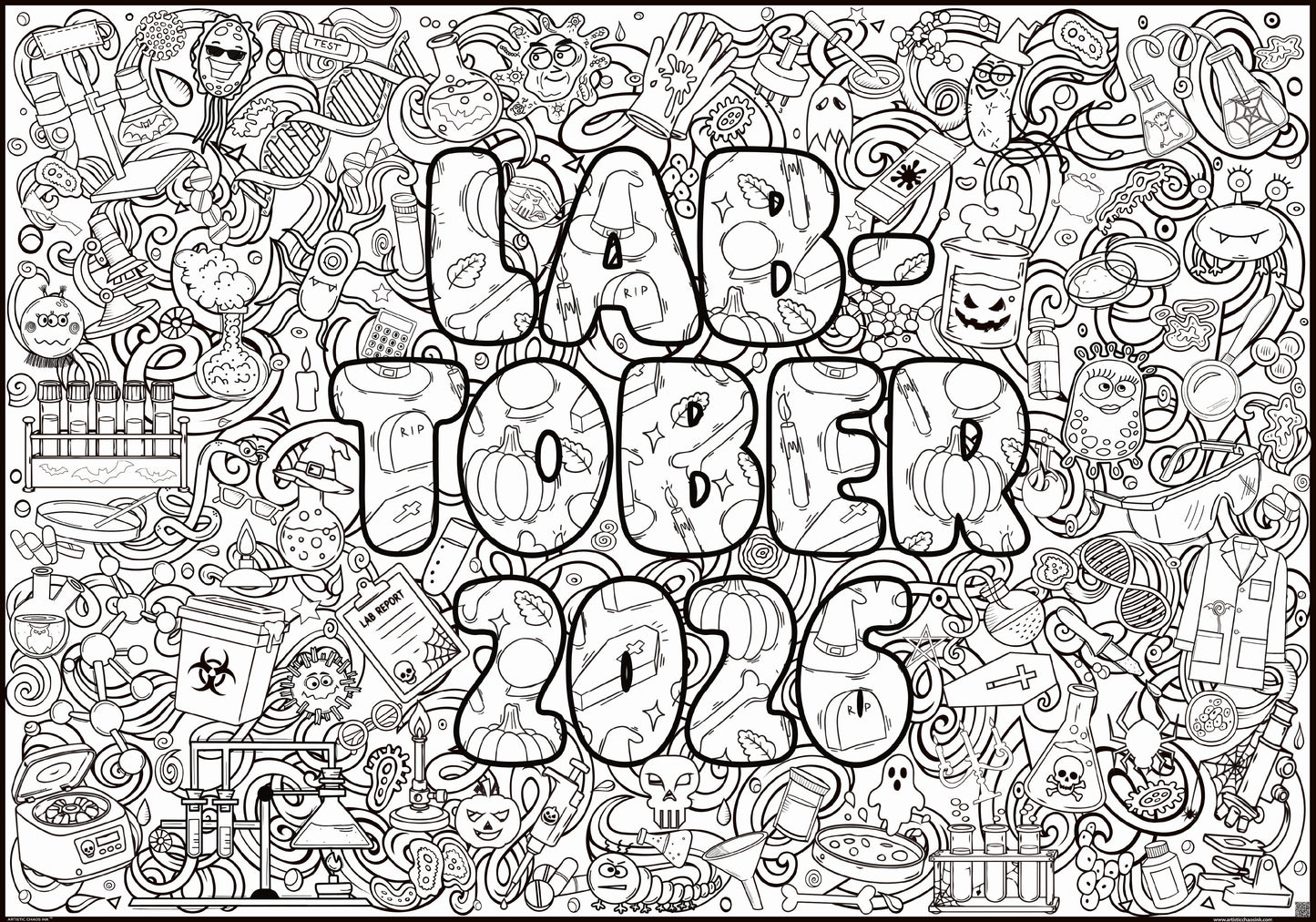 Labtober Giant Coloring Poster | 1/2 to Lab Week