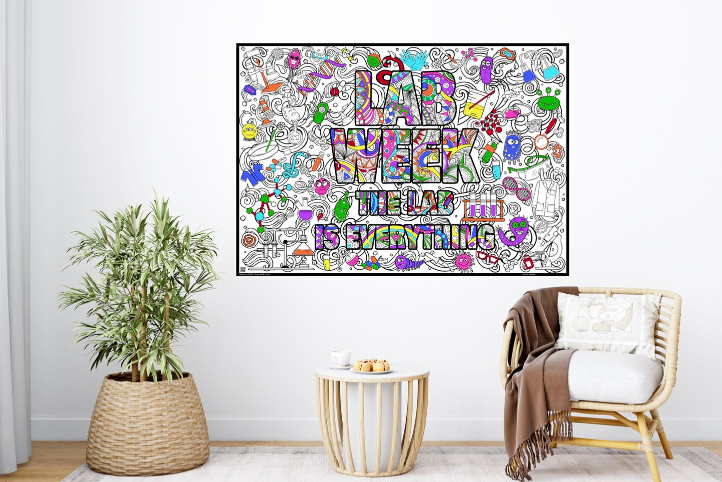 Lab Week 2025 Coloring Poster - Learning Science Lets Glow