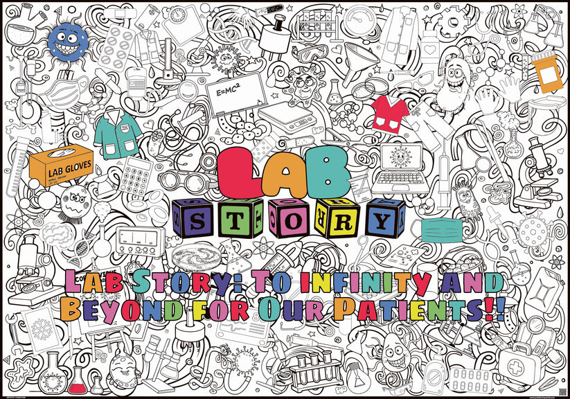 Lab Story Giant Coloring Poster For Team Building | Artistic Chaos Ink