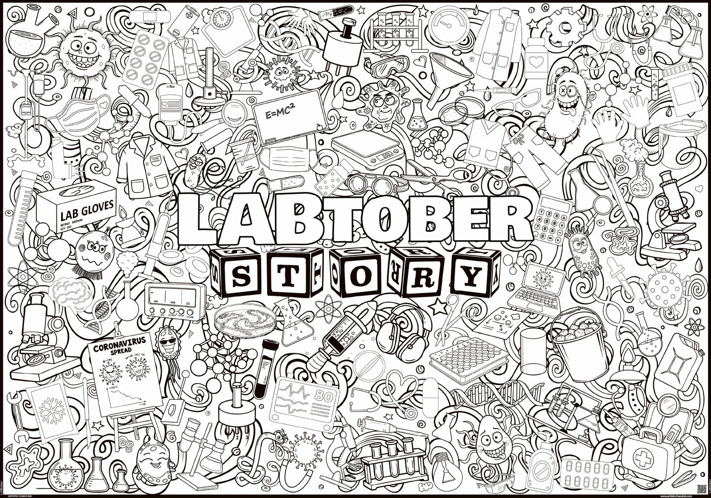 Labtober Giant Coloring Poster | 1/2 to Lab Week