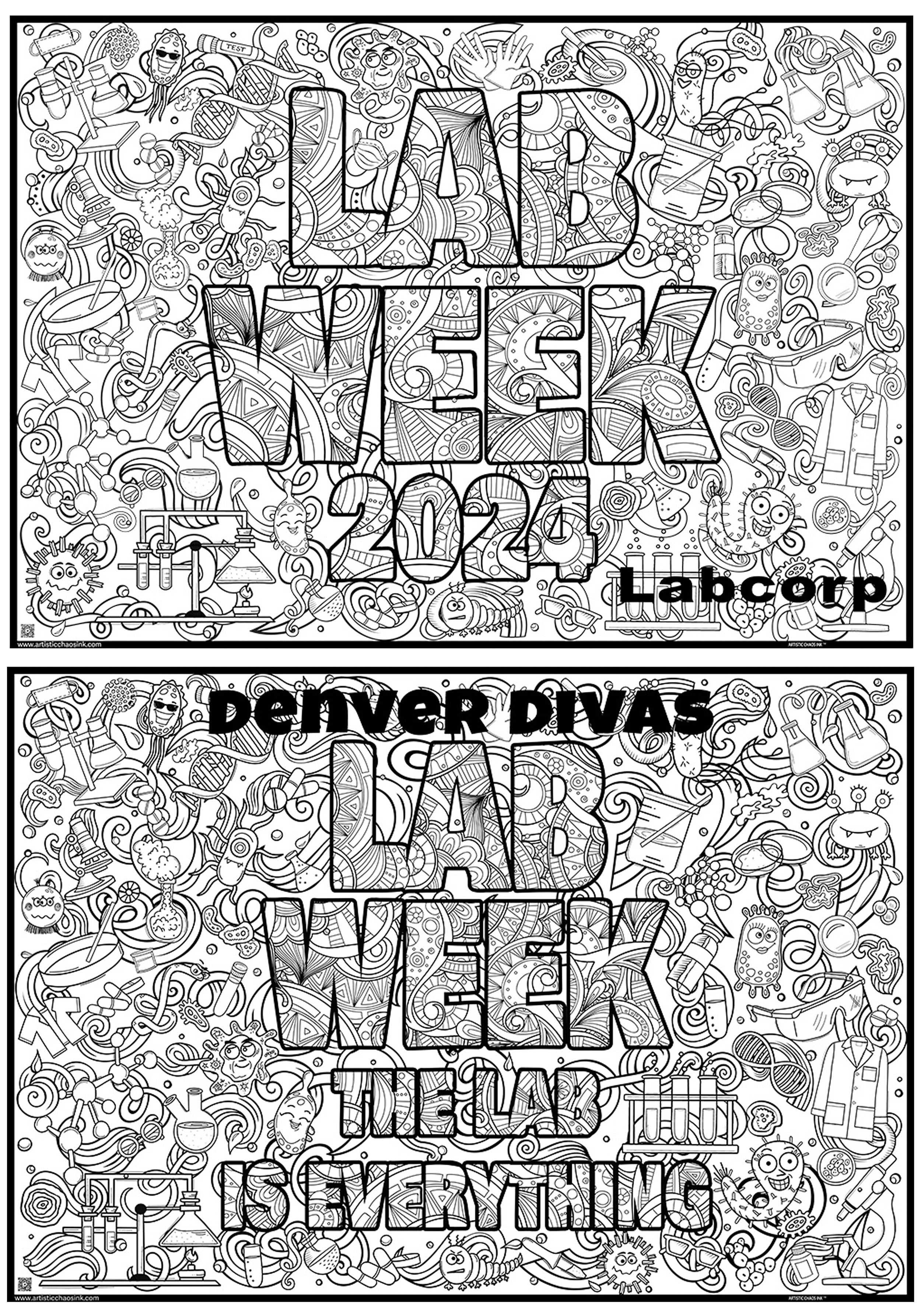 PERSONALIZED Premium Lab Week Coloring Poster